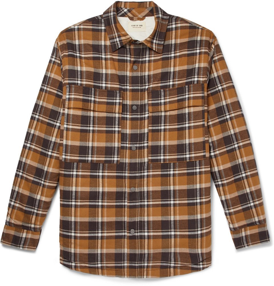 Fear of God - Checked Cotton-Flannel Overshirt - Brown Fear Of God