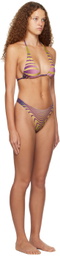 Jean Paul Gaultier SSENSE Exclusive Blue & Purple Morphing Bikini