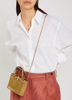 Valentino Rockstud Mini Suede Tote bag - Beige - One Size