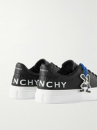 Givenchy - Disney Oswald City Sport Debossed Leather Sneakers - Black