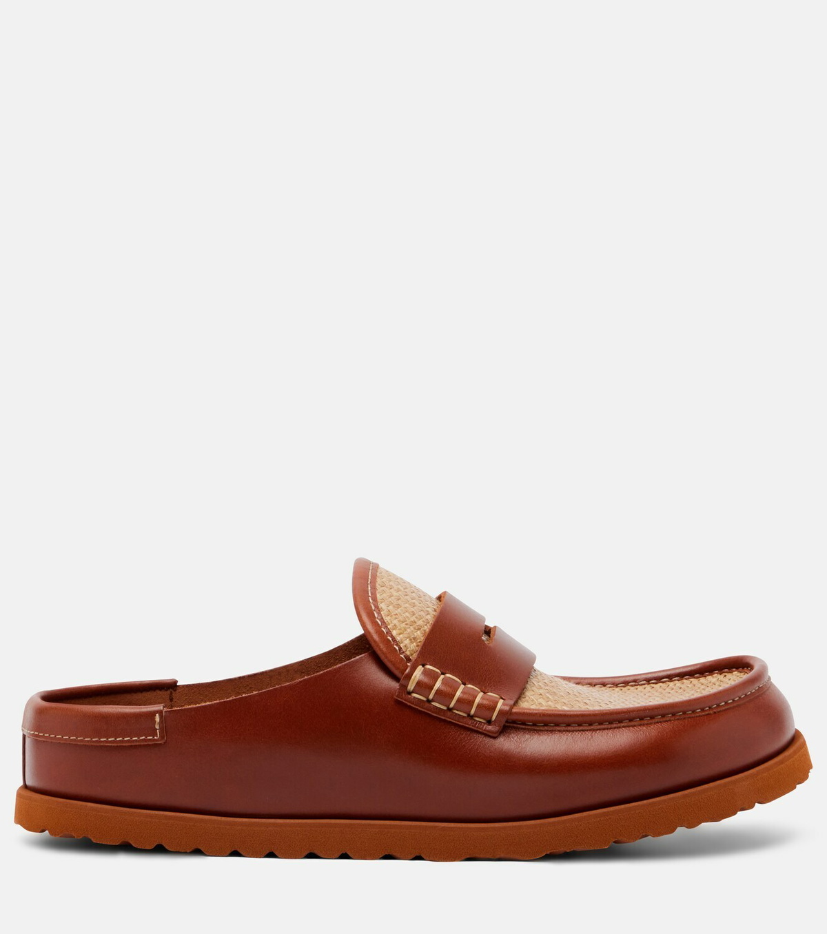 Birkenstock 1774 Naples leather-trimmed woven mules