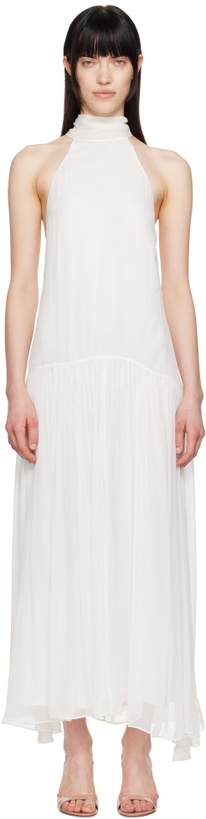 Photo: BEC + BRIDGE White Inka High Neck Maxi Dress