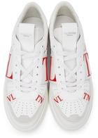 Valentino Garavani White & Red 'VL7N' Low Sneakers