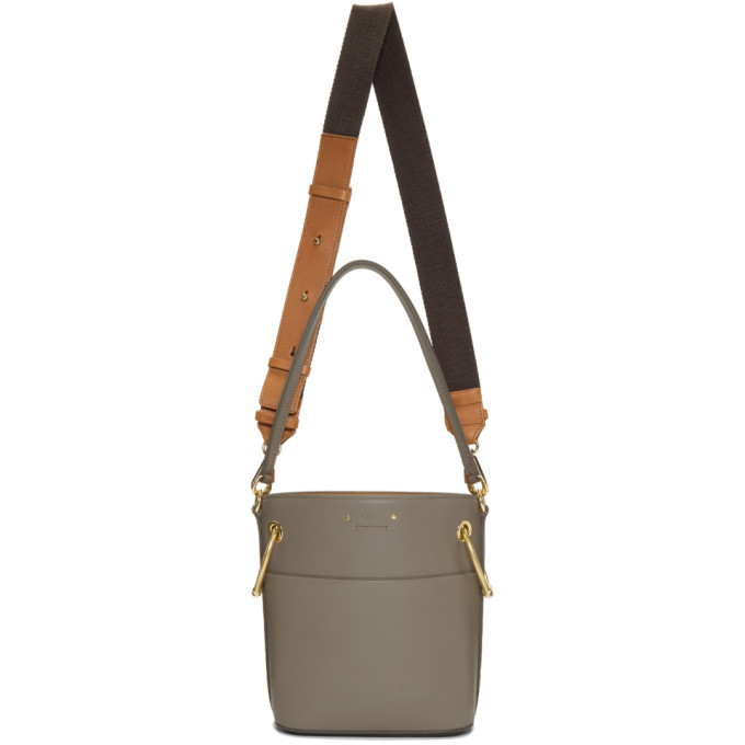 Chloe Grey Mini Roy Bucket Bag Chloe