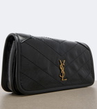 Saint Laurent Niki leather wallet on chain