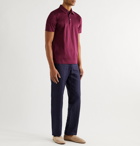 Canali - Cotton-Jersey Polo Shirt - Burgundy