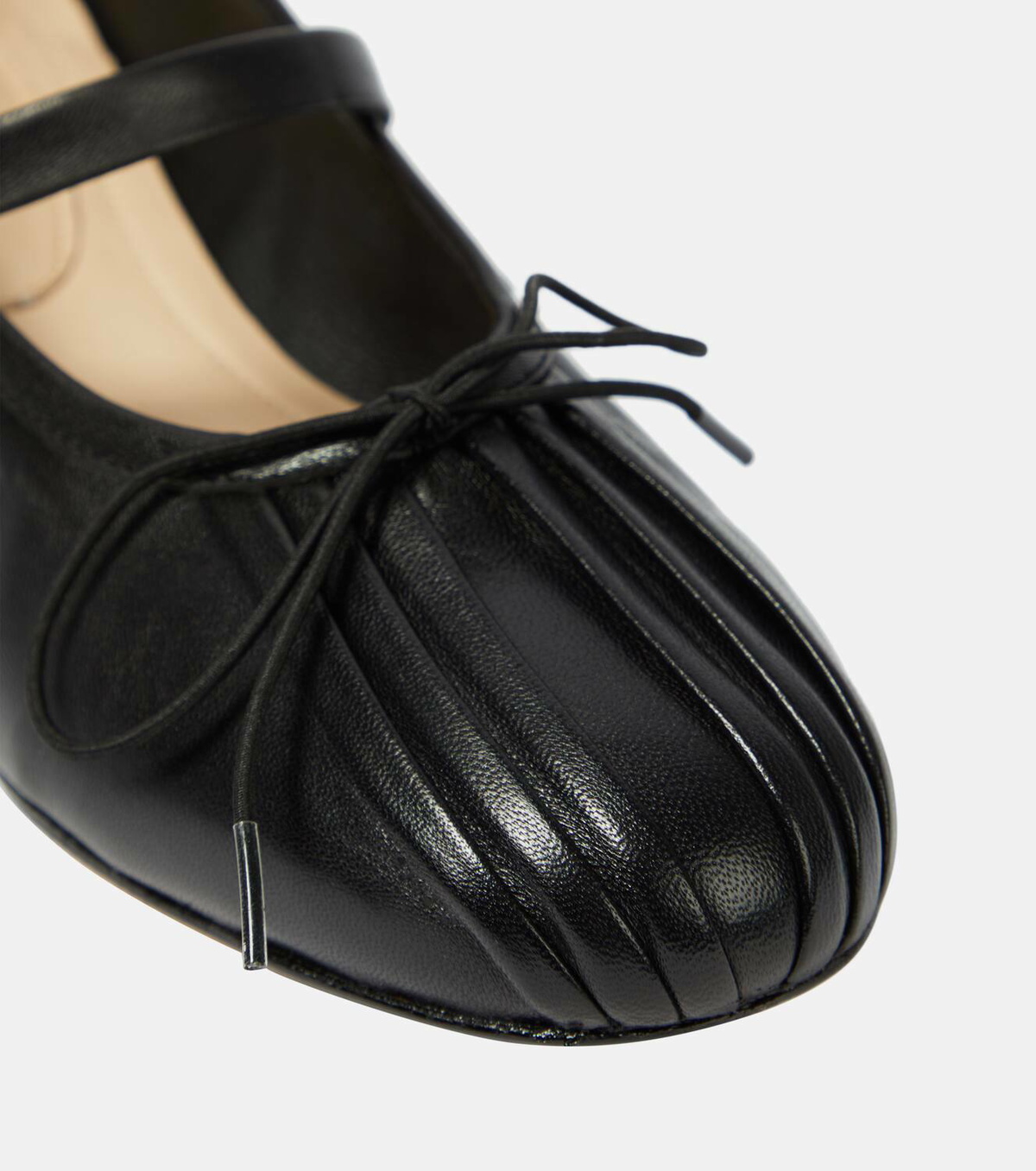 Simone Rocha Pleated leather ballet flats Simone Rocha