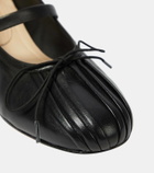 Simone Rocha Pleated leather ballet flats