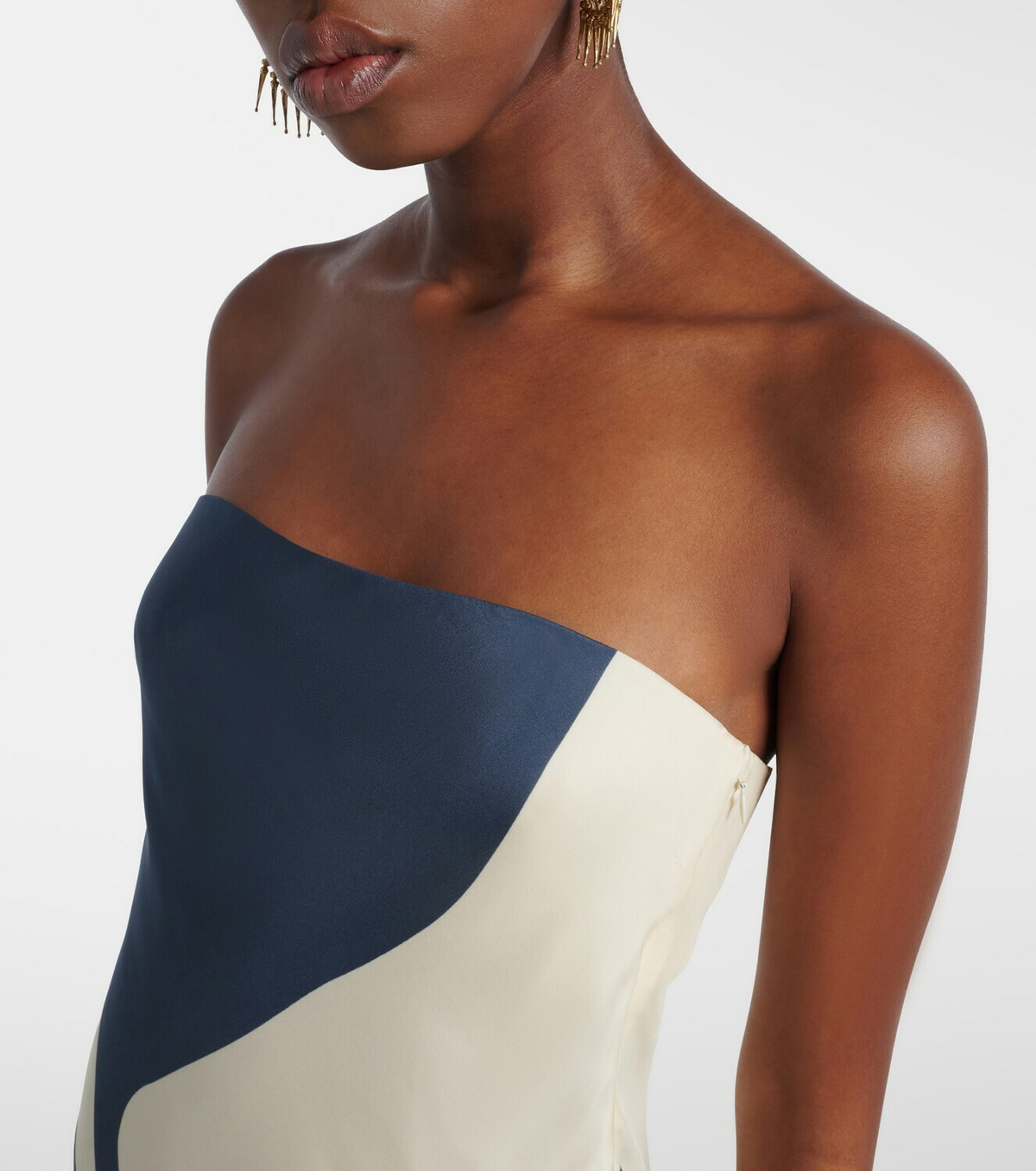 SIR Lilou strapless silk maxi dress