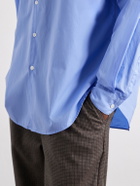YOKE - Classic-Collar Cotton-Poplin Shirt - Blue