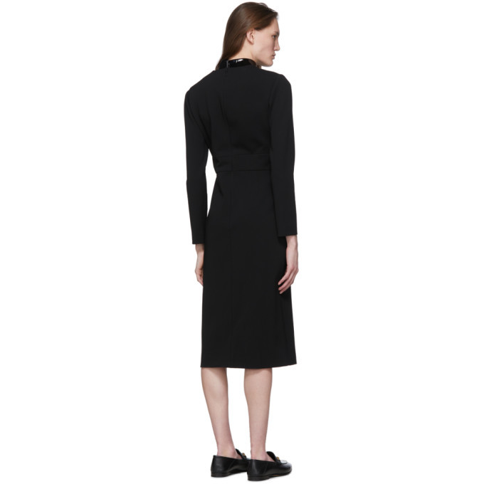 Gucci Black Patent Collar Long Sleeve Dress Gucci