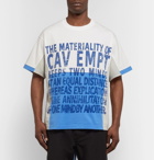 Cav Empt - Panelled Printed Cotton-Jersey T-Shirt - Men - White