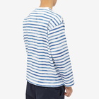 Pilgrim Surf + Supply Men's Julien Stripe Long Sleeve T-Shirt in Blue Watercolour