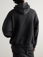 Balenciaga - Printed Cotton-Jersey Hoodie - Black