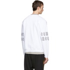 McQ Alexander McQueen White Gothic Repeat Logo Clean Sweatshirt