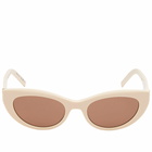 Saint Laurent Sunglasses Women's Saint Laurent SL 676 Sunglasses in Beige/Brown 