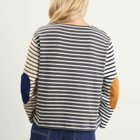 Beams Boy Women's Elbow Patch Basque Long Sleeve T-Shirt in Multi