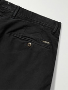 Incotex - Slim-Fit Cotton-Blend Twill Trousers - Black