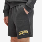 Sporty & Rich Men's California Gym Shorts in Faded Black/Gold