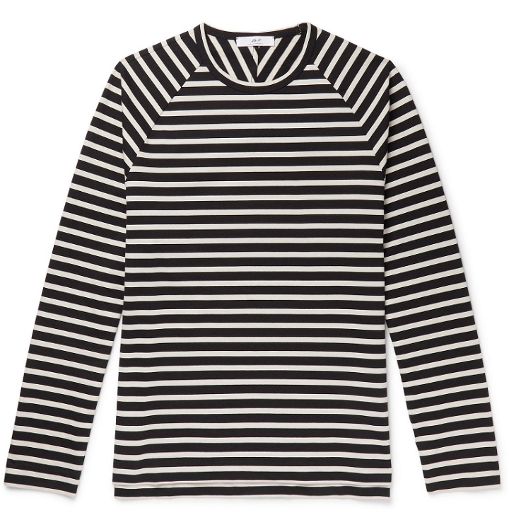 Photo: Mr P. - Striped Cotton-Jersey T-Shirt - Black