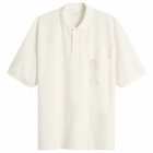 Nanamica Men's Snap Polo Shirt in Off White