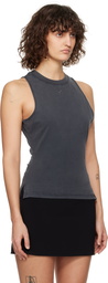 Courrèges Gray Fitted Stonewashed Tank Top