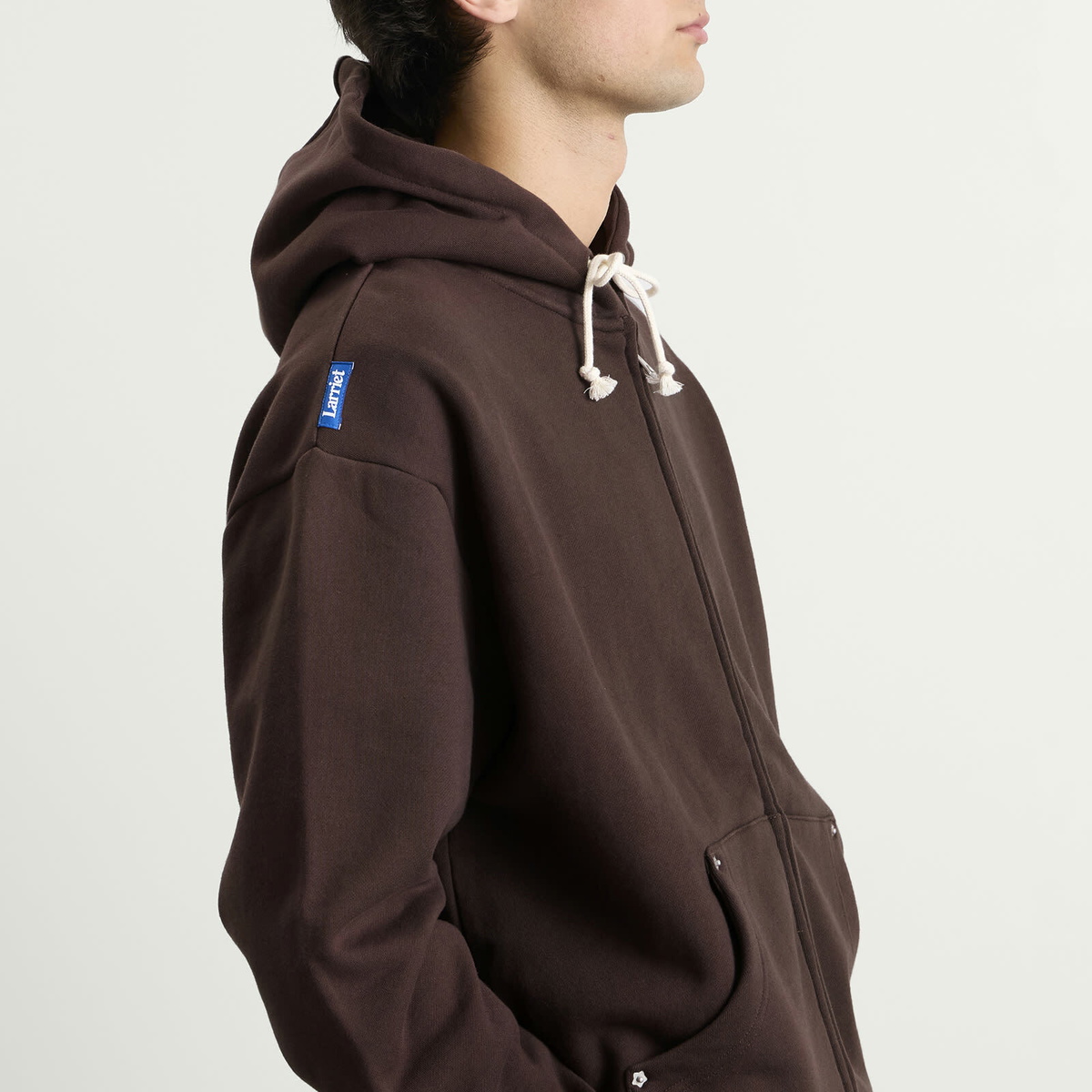 Larriet Men's G9 Zip Hoodie in Brown