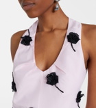 Shushu/Tong Floral-appliqué top