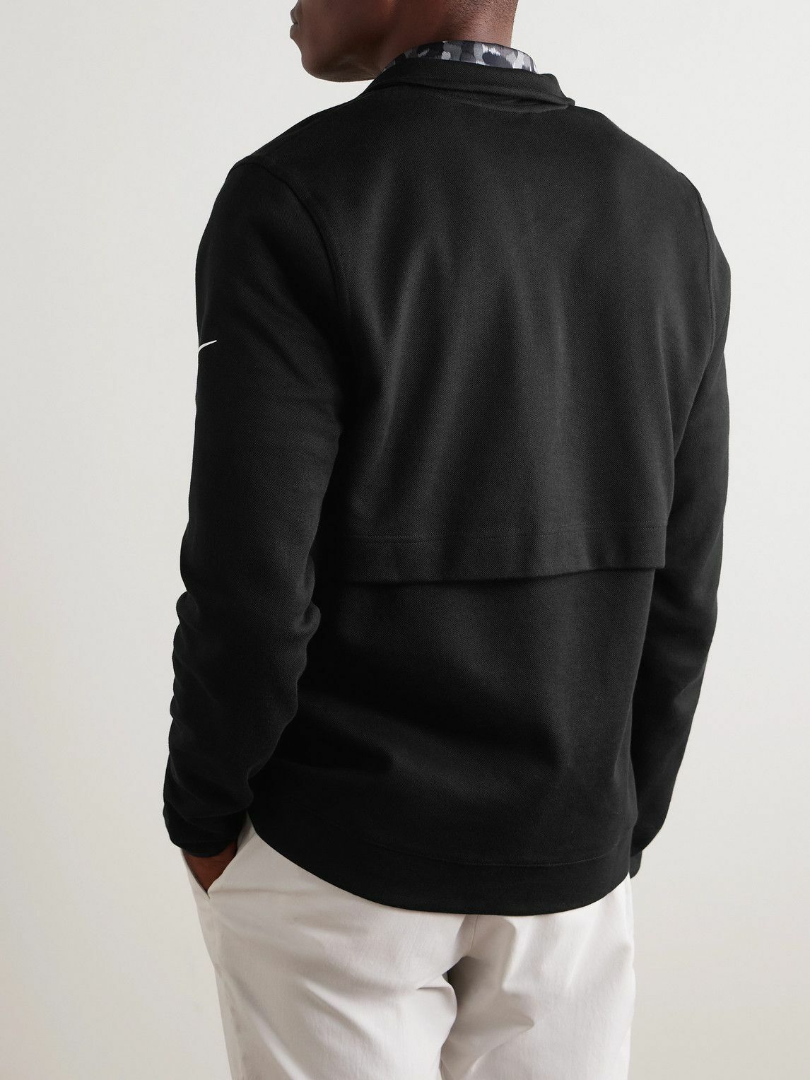 Nike Golf - Tour Slim-Fit Half-Zip Cotton-Blend Piqué Golf Top - Black
