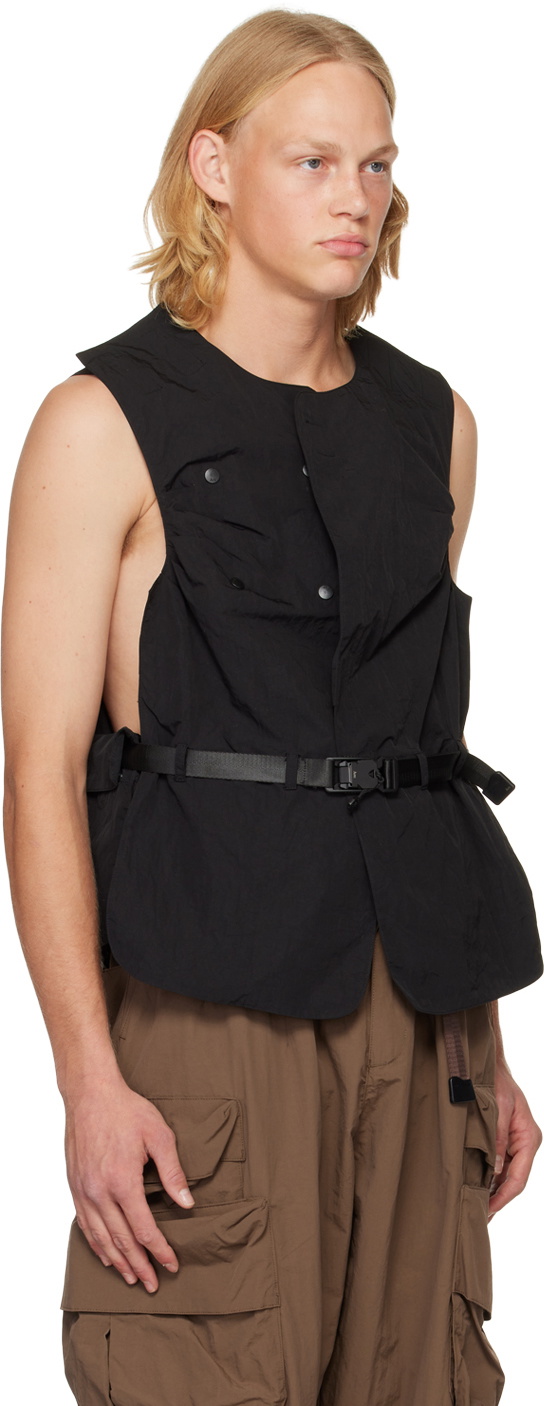 Archival Reinvent Black Detachable Pocket Vest