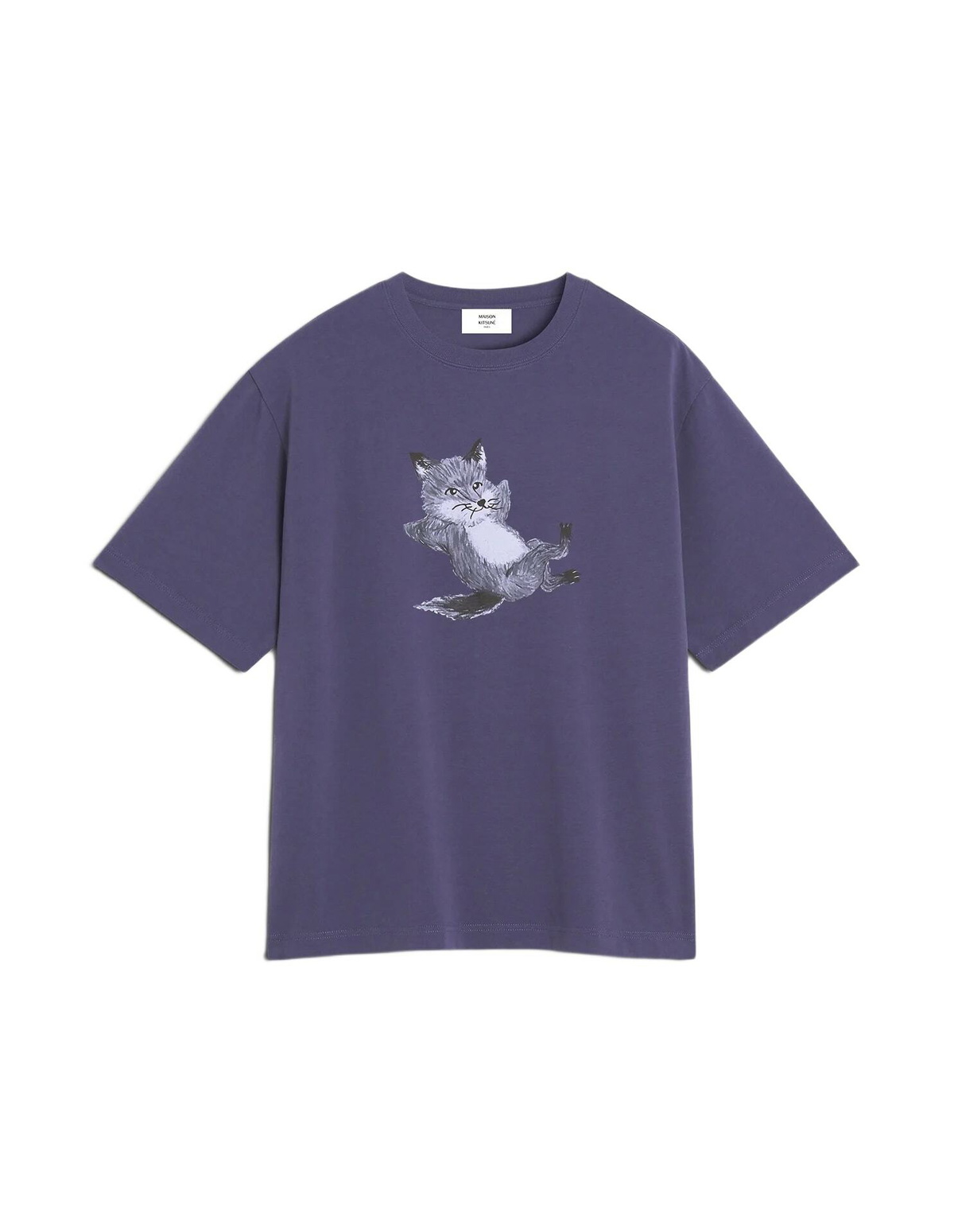 Maison Kitsuné Navy Bold Fox Head Patch Oversize T-shirt