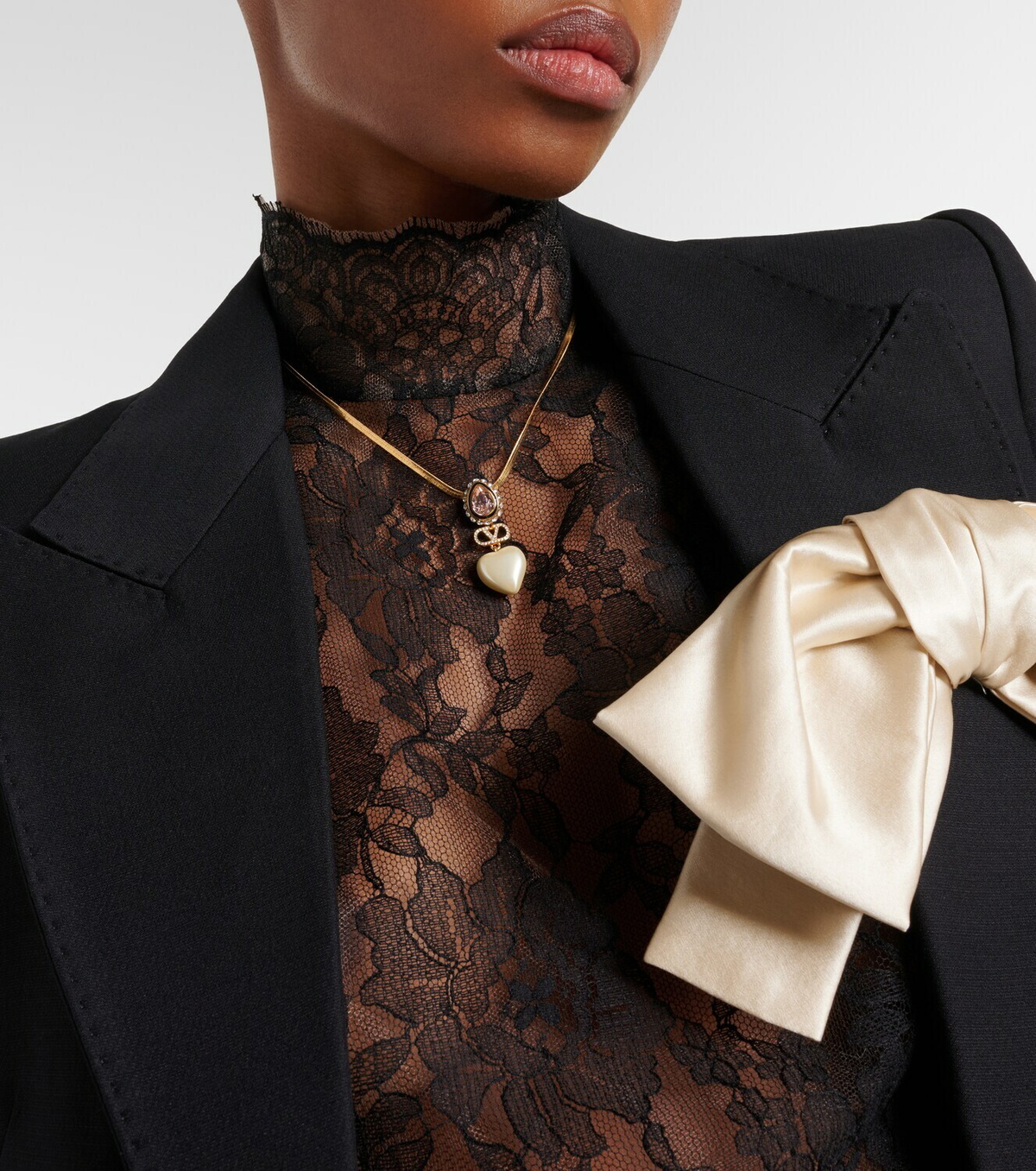 Valentino VLogo embellished necklace