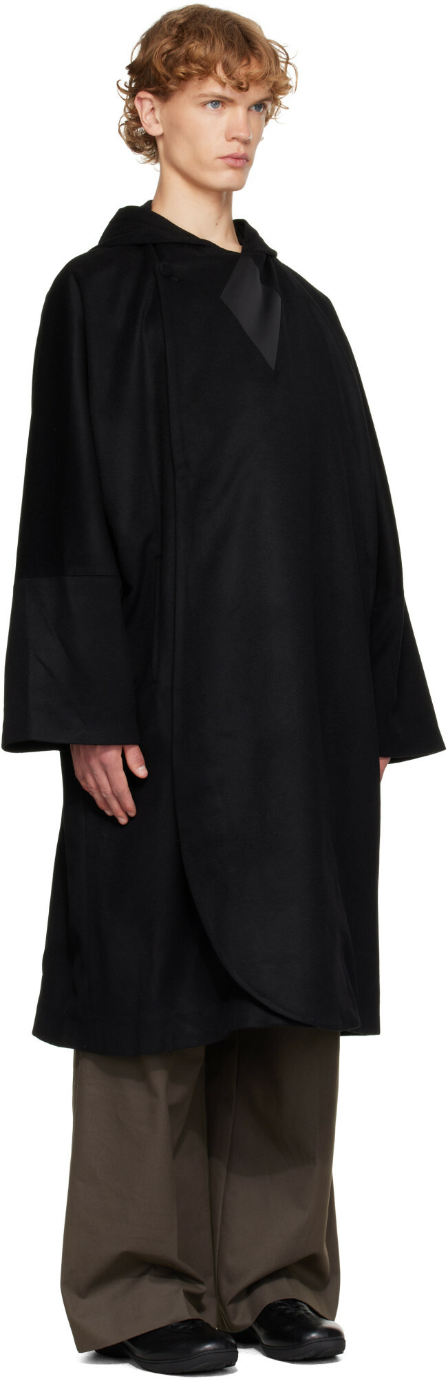 Kiko Kostadinov Black Munno Hooded Coat