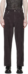 Adsum Gray Five-Pocket Trousers