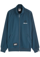Aape Logo-jacquard Jersey Track Jacket Blue