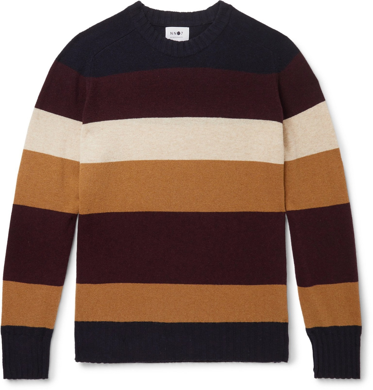 NN07 - Edgar Striped Wool Sweater - Brown NN07