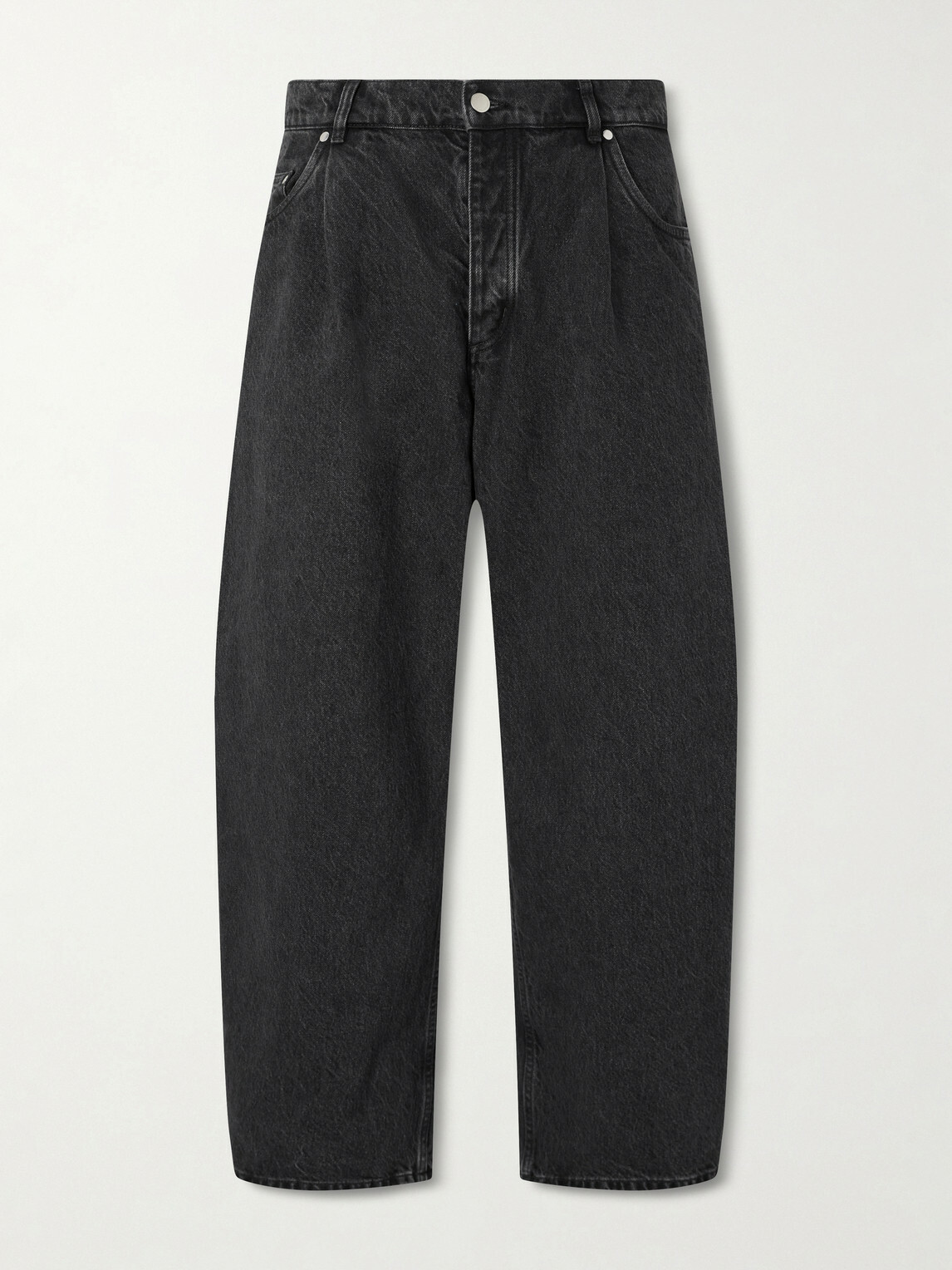 A Kind Of Guise - Straight-Leg Pleated Organic Jeans - Gray