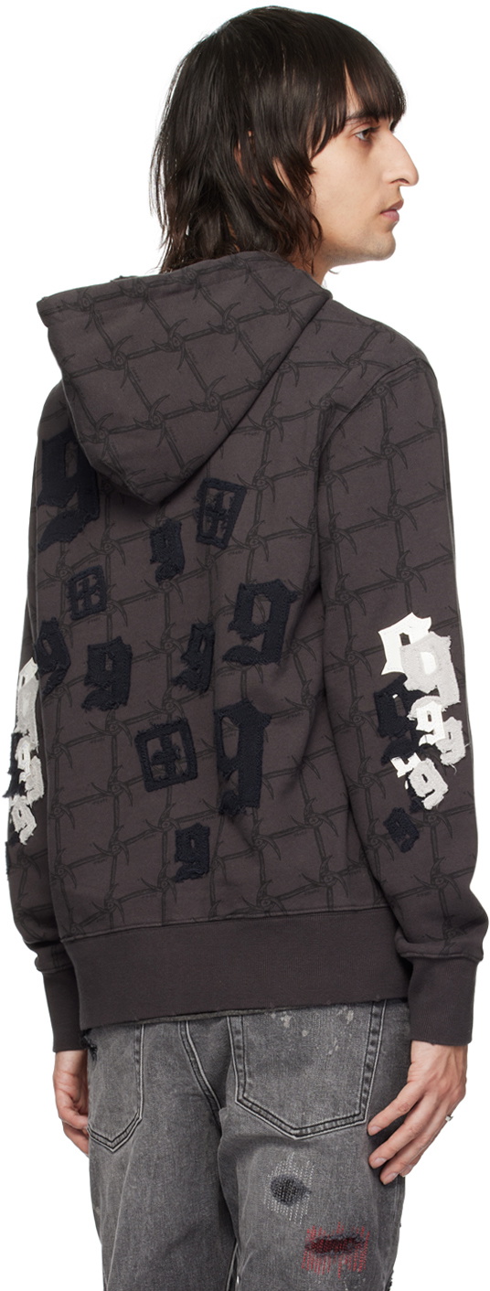 Ksubi Black 999 Zip Thru Kash Hoodie Ksubi