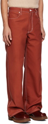 Eckhaus Latta SSENSE Exclusive Red Jeans