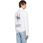 Serapis White Embroidery Sketches Track Sweatshirt