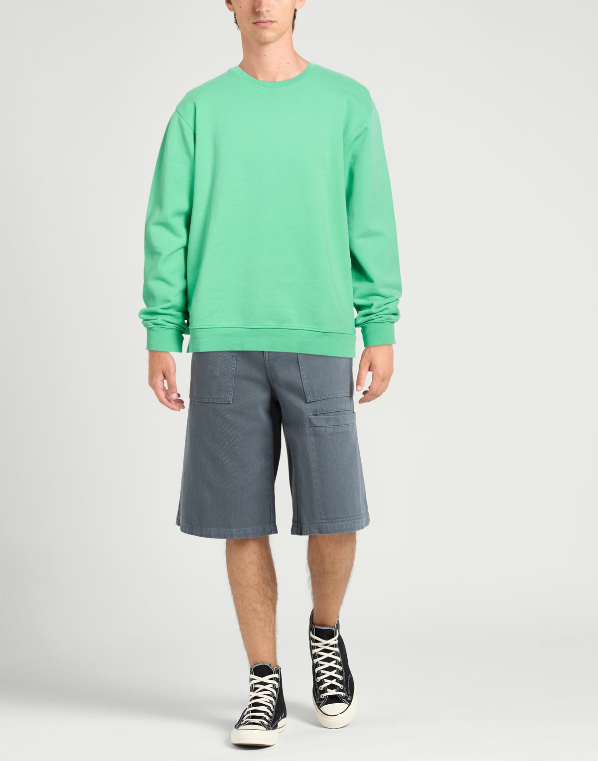 Colorful Standard Mens Sweatshirt Light in Green