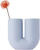 Muuto Blue Porcelain Kink Vase