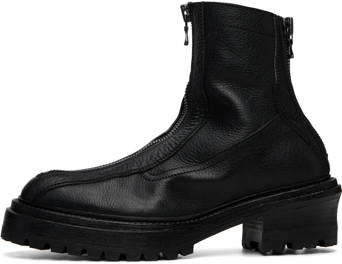 Julius Black Front Zip Boots