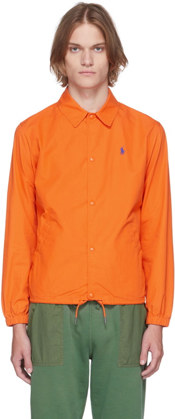 Photo: Polo Ralph Lauren Orange Poplin Coach Jacket