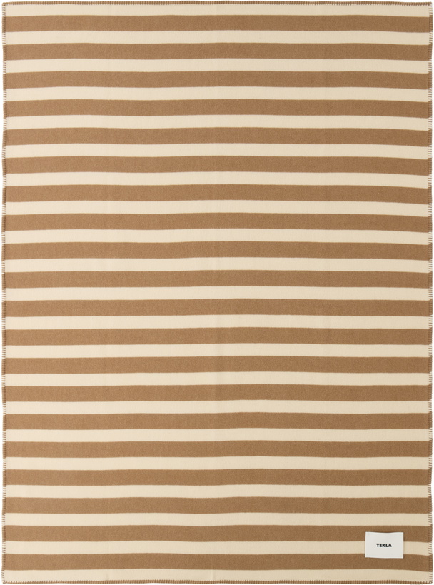 Photo: Tekla Beige & Tan Lambswool Blanket