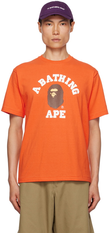 Photo: BAPE Orange College T-Shirt