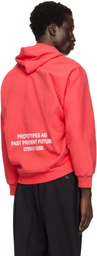Prototypes Red Moved Neck Hoodie