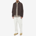 Foret Men's Drift Check Shirt in Ecru/Brown