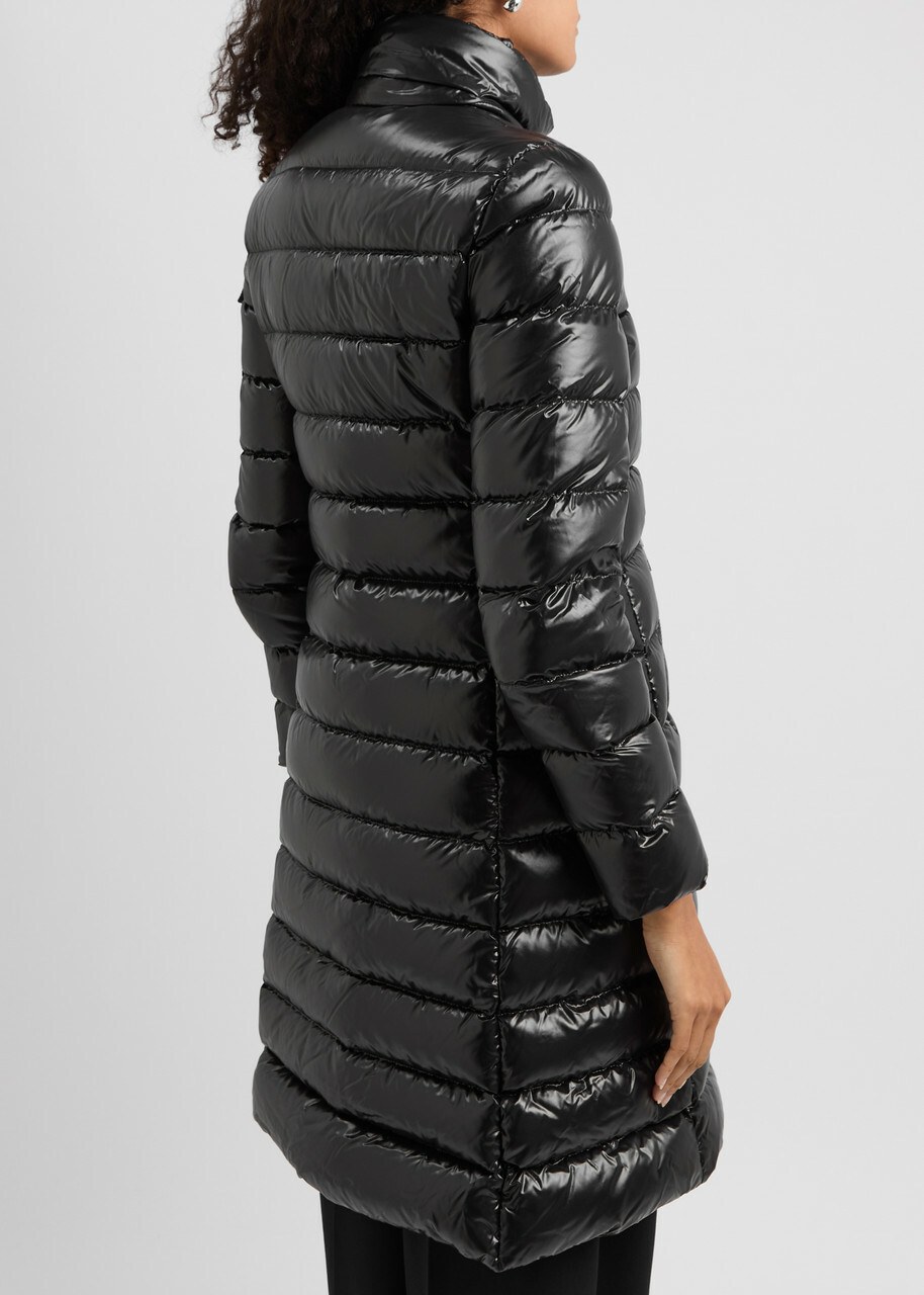 Moncler Moka Quilted Shell Coat Black Moncler