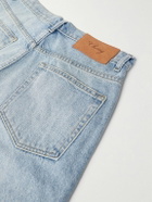 Cherry Los Angeles - Straight-Leg Denim Shorts - Blue